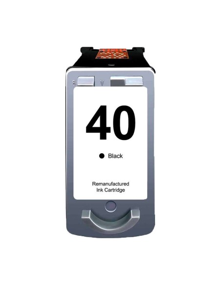 Cartucho de Tinta Remanufaturado Canon PG40/PG50/PG37 Preto - Mostra Nível de Tinta - Substitui 0615B001/0615B042/0616B001/2145