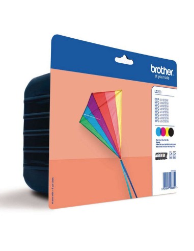 Brother LC223 Pacote com 4 Cartuchos de Tinta Originais - LC223VALBP