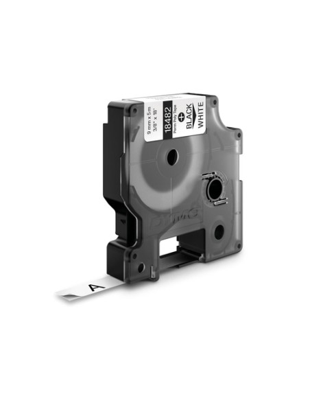 Dymo Rhino ID1-9 Fita de Etiquetas Original para Rotuladora - Texto Preto sobre Fundo Branco - Largura 9mm x 5.5 metros - 18482
