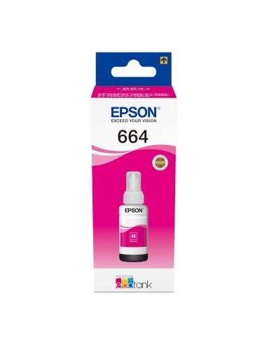 Epson T6643 Magenta Garrafa de Tinta Original - C13T664340