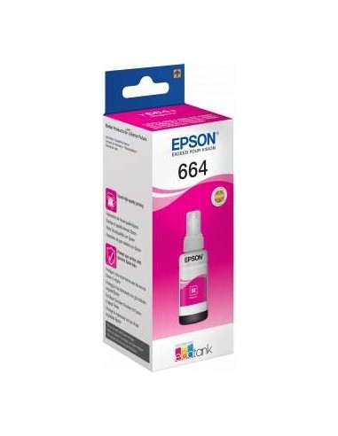 Epson T6643 Magenta Garrafa de Tinta Original - C13T664340