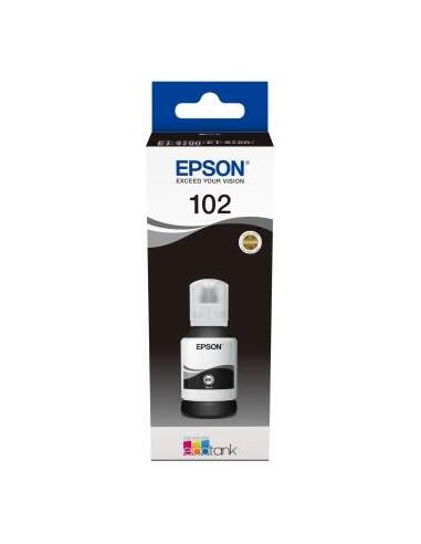 Epson 102 Garrafa de Tinta Pigmentada Preta Original - C13T03R140