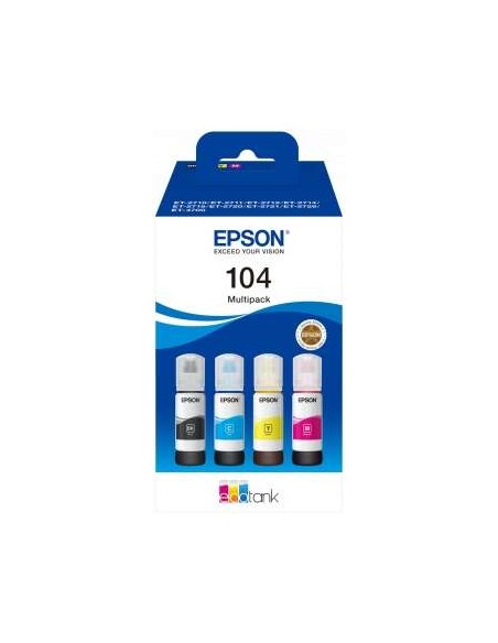 Epson 104 Conjunto de 4 Garrafas de Tinta Originais - C13T00P640