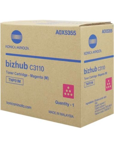 Konica Minolta TNP51 Magenta Cartucho de Toner Original - TNP51M/A0X5355