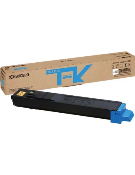 Kyocera TK8115 Ciano Cartucho de Toner Original - 1T02P3CNL0/TK8115C