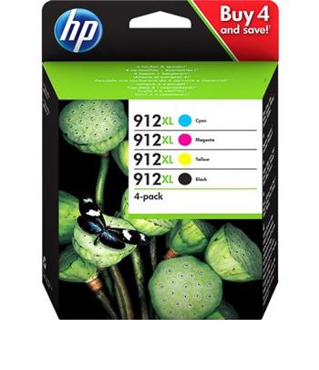 Pack de 4 tinteiros Originais HP 912 XL 3YP34AE             