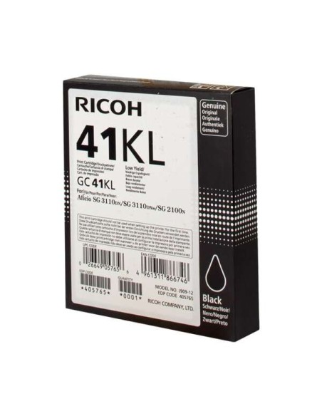 Ricoh GC41KL Preto Cartucho de Gel Original - 405765