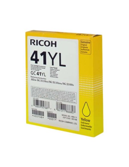 Ricoh GC41YL Amarelo Cartucho de Gel Original - 405768