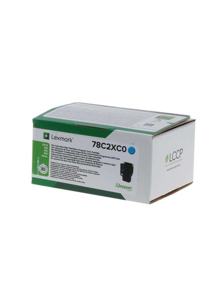 Lexmark CS421/CS521/CS622/CX421/CX522/CX622/CX625 Cartucho de Toner Original Ciano - 78C2XC0/78C2XCE