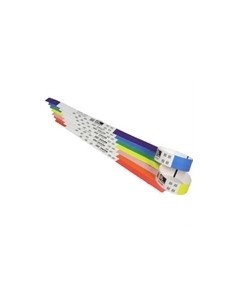 Zebra Z-Band Pacote de 6 Rolos de 200 Pulseiras Adesivas Brancas com Borda Vermelha 25x279mm