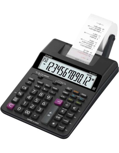 Casio HR150RCE Calculadora Impressora de Mesa - Ecrã de 12 Dígitos - Largura do Papel 58mm - Imprime Hora e Data - Alimentação 