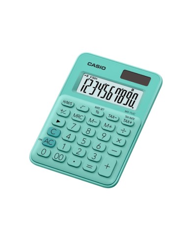 Casio MS-7UC Calculadora de Mesa 10 Dígitos - Tecla Duplo Zero - Marcadores de Vírgula de 3 Dígitos - Digitação de Teclas Simul
