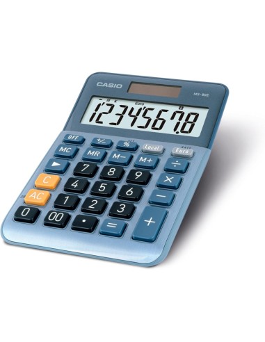 Casio MS80E Calculadora de Mesa 8 Dígitos - Tecla Duplo Zero - Símbolos de Comando de Função - Cálculo Avançado de Percentagem 