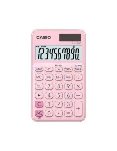 Calculadora de Bolso Casio SL-310UC - Cálculo de Impostos - Tela LCD de 10 Dígitos - Solar e Pilhas - Cor Rosa