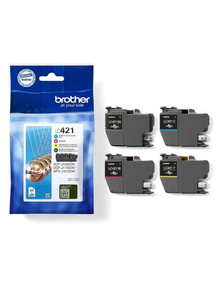 Brother LC421 Conjunto de 4 Cartuchos de Tinta Originais - LC421VAL
