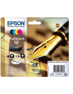 Epson T1626 Conjunto de 4 Cartuchos de Tinta Originais - C13T16264012