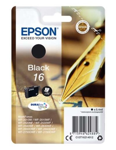 Epson T1621 Preto Cartucho de Tinta Original - C13T16214012
