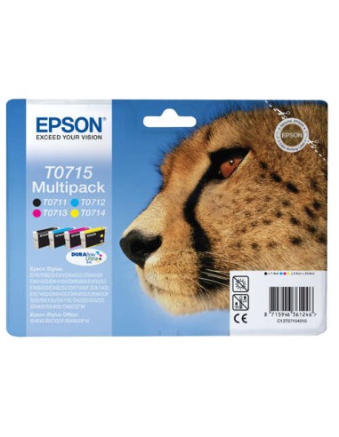 Epson T0715 Pack de 4 Cartuchos de Tinta Originais - C13T07154012
