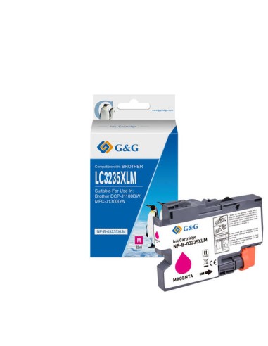 G&G Brother LC3235XL/LC3233 Magenta Cartucho de Tinta Genérico - Substitui LC3235XLM/LC3233M