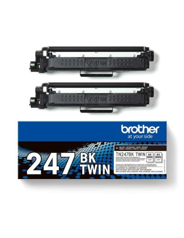 Brother TN247 Preto Pack de 2 Cartuchos de Toner Originais - TN247BKTWIN