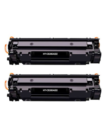 Pacote de 2 Cartuchos de Toner Genéricos HP CE285A/CE278A/CB435A/CB436A Preto - Substitui 85A/78A/35A/36A