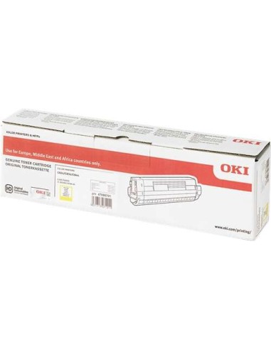 OKI C824/C834/C844 Amarelo Cartucho de Toner Original - 47095701