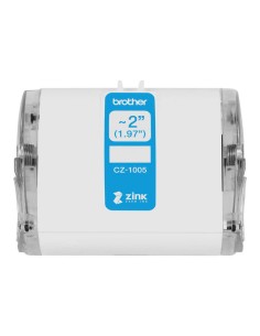 Brother CZ1005 Rolo de Etiquetas Originais de Tamanho Personalizado - Largura 50mm x 5 metros - Zero Ink