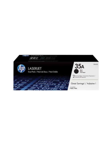 HP CB435A Preto Pacote de 2 Cartuchos de Toner Originais - 35A