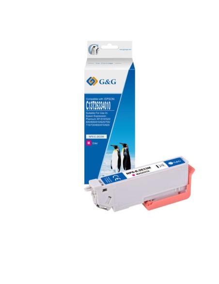 G&G Epson T2633/T2613 (26XL) Magenta Cartucho de Tinta Genérico - Substitui C13T26334012/C13T26134012