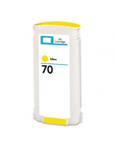 HP 70 Amarelo Cartucho de Tinta Pigmentada Genérico - Substitui C9454A