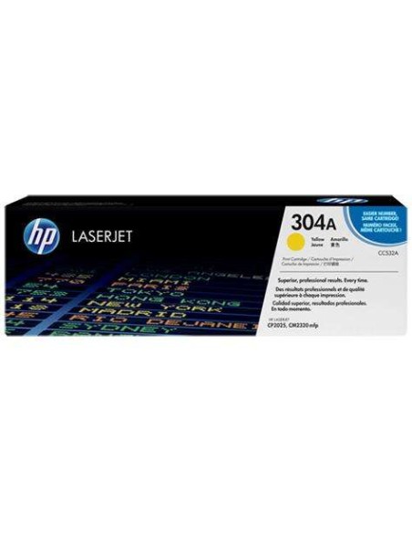 Cartucho de Toner Original HP CC532A Amarelo - 304A