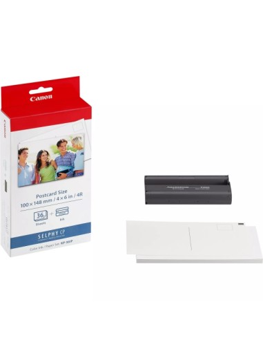 Canon KP-36IP Pacote de Tinta Original e 36 Folhas de Papel Fotográfico, 100x148 mm - 7737A001