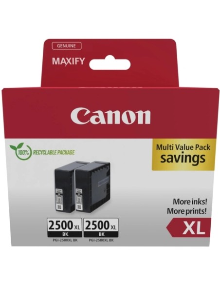Canon PGI-2500XL Multipack de 2 Cartuchos de Tinta Originais Preto - 9254B011