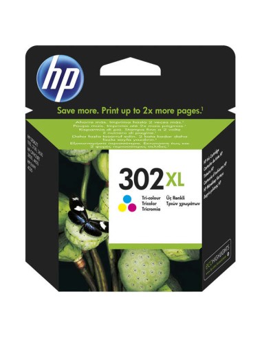 Cartucho de Tinta Original HP 302XL Colorido - F6U67AE
