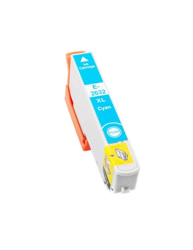 Epson T2632/T2612 (26XL) Ciano Cartucho de Tinta Genérico - Substitui C13T26324012/C13T26124012