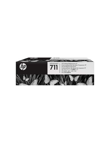 HP 711 Cabeça de Impressão Original + Pack de 4 Cartuchos de Tinta - C1Q10A