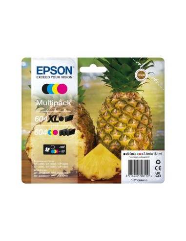 Epson 604XL/604 Pack de 4 Cartuchos de Tinta Originais - C13T10H94010