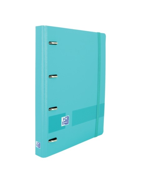 Oxford Live & Go A4+ Polyfoam Europeanbinder - Lombada de 45mm - Argolas de 4Dx35mm - Refil 5x5 - Cor Turquesa