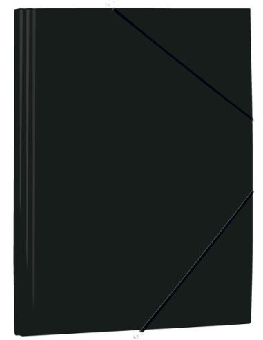 Mariola Pasta de Polipropileno com Abas 450 Micras - Formato Ofício - Medidas 34x25cm - Fecho com Elástico - Cor Preta