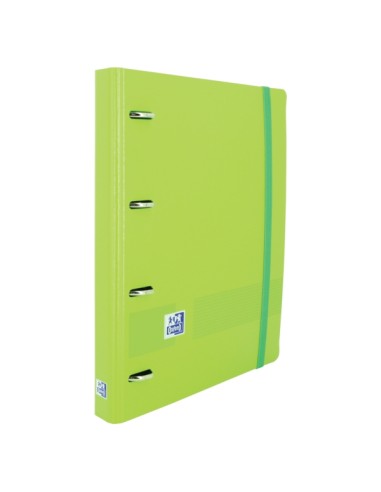 Oxford Live & Go A4+ Polyfoam Europeanbinder - Lombada de 45mm - Argolas de 4Dx35mm - Recarga 5x5 - Cor Verde