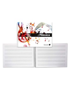 Caderno de Música Golden com 20 Folhas - Interlinear de 3mm - Papel de 100g