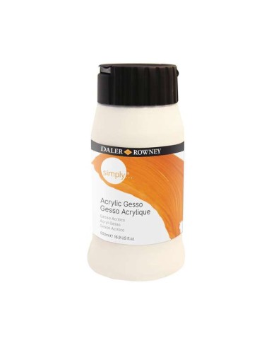 Daler Rowney Simply Pote de Primer de Gesso 500ml - Cor Branca