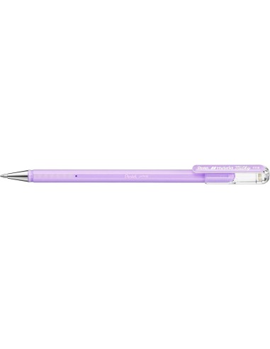 Pentel Hybrid Milky Caneta Esferográfica - Ponta Fina 0.8mm - Traço 0.4mm - Tinta de Gel Opaca - Cor Violeta Pastel