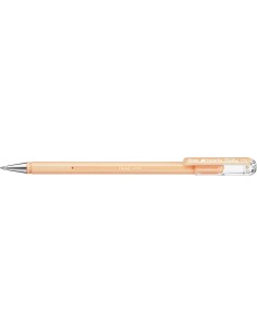 Pentel Hybrid Milky Caneta Esferográfica - Ponta Fina 0.8mm - Traço 0.4mm - Tinta de Gel Opaca - Cor Laranja Pastel
