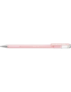 Pentel Hybrid Milky Caneta Esferográfica - Ponta Fina 0.8mm - Traço 0.4mm - Tinta de Gel Opaca - Cor Rosa Pastel