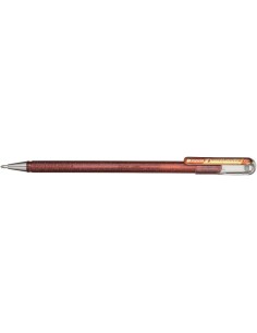 Pentel Hybrid Dual Metallic Pack de 4 Canetas Esferográficas com Tinta Gel Brilhante - Ponta 1mm - Traço 0.5mm - Cores Brilhant 2