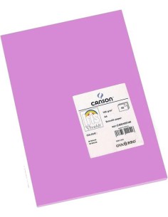 Canson Guarro Pacote de 50 Cartolinas Iris A4 de 185g - 21x29,7cm - Cor Malva