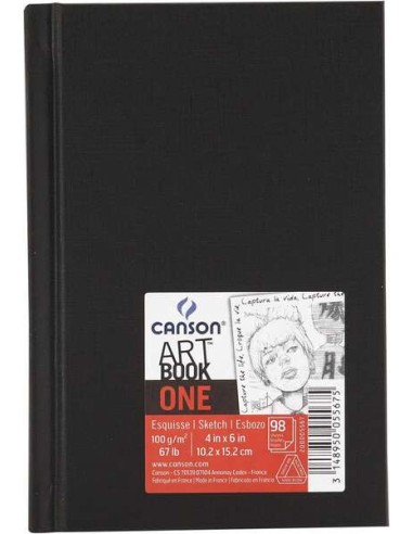 Canson Sketch One Fino Caderno de Desenho com 98 Folhas 100g 10.1x15.2cm - Cor Branca
