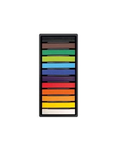 Milan Art Pack de 12 Pastéis Macios - Cores Intensas e Brilhantes - Resistentes à Luz - Misturáveis - Cores Sortidas