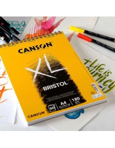 Canson Bloco XL Bristol Extraliso A3 de 50 Folhas 180g - Acabamento Satinado - Muito Resistente - Cor Branca 2